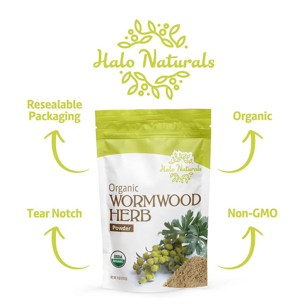 Halo Naturals hand scale comparison conveying compact 4 ounce pouch convenience