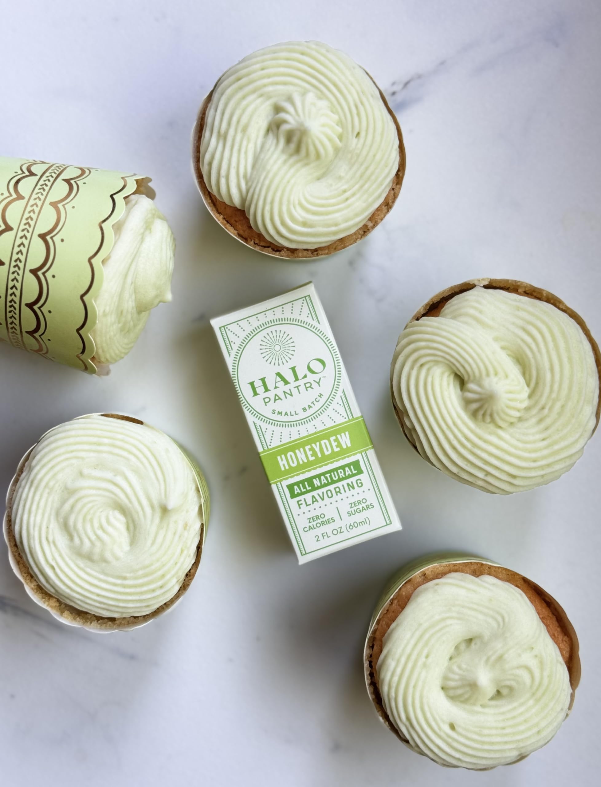 HALO PANTRY extract drizzled on dessert highlighting natural melon aroma enhancement