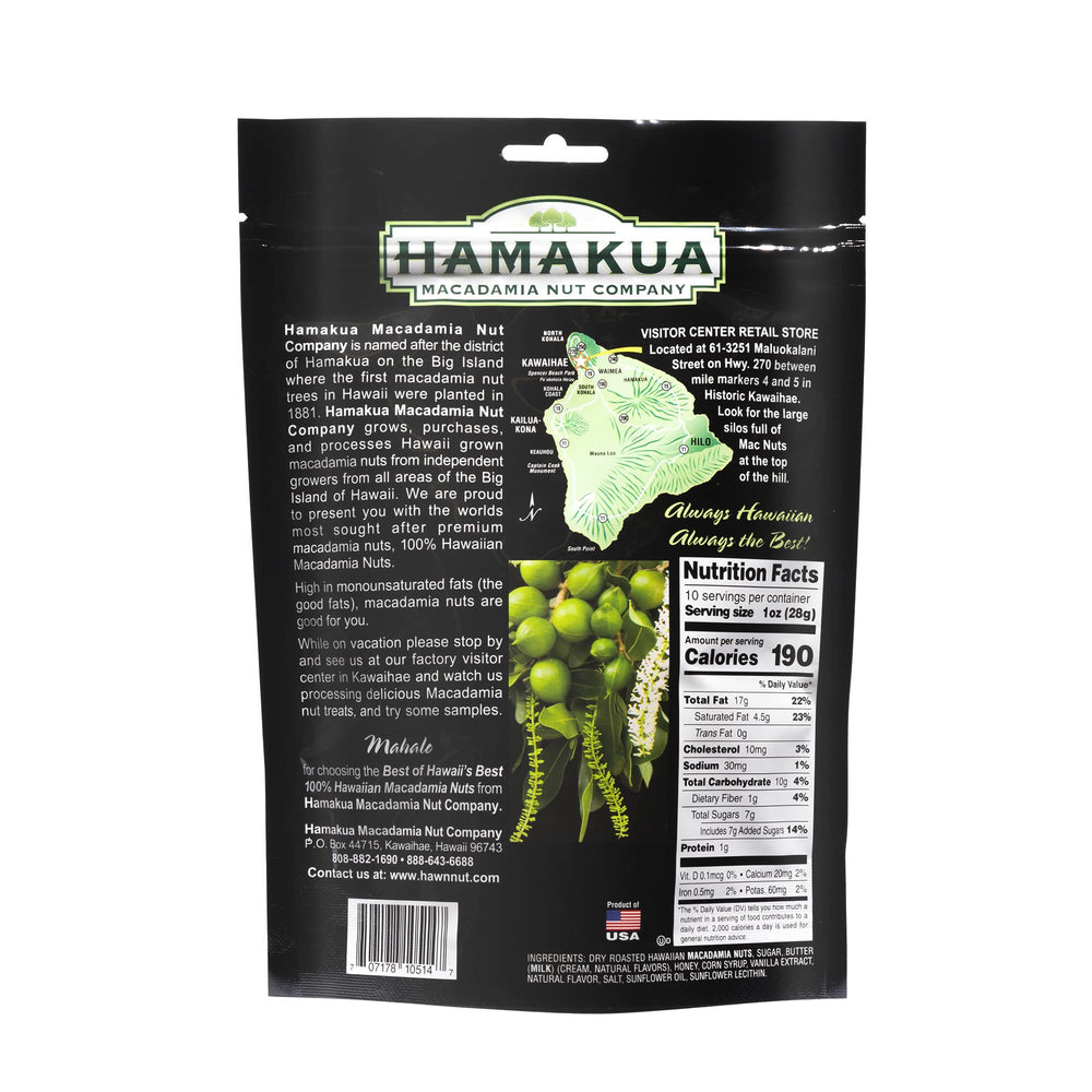 Hamakua product label with origin info emphasizing Hawaiian-grown authenticity benefit