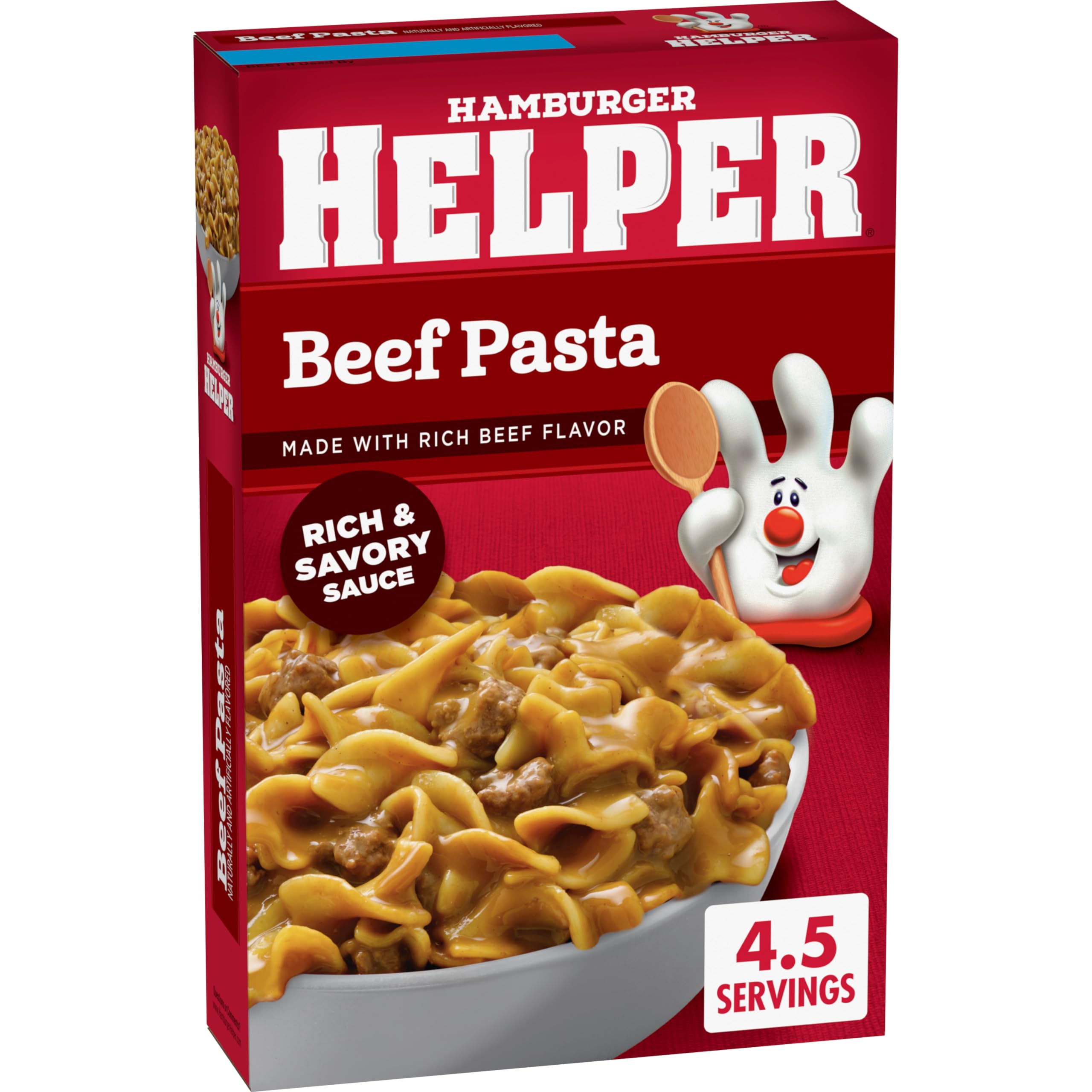 Hamburger Helper prepared skillet with beef pasta offering fast dinner solution