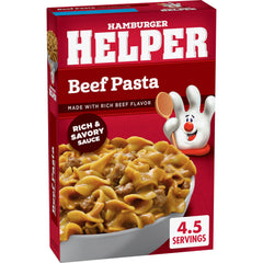 Hamburger Helper prepared skillet with beef pasta offering fast dinner solution