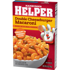 Hamburger Helper cheesy pasta texture close-up showing real cheese