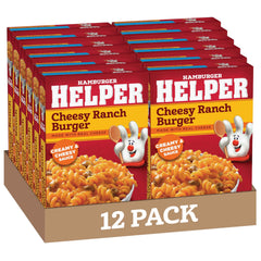 Hamburger Helper front packaging showing product name and benefits
