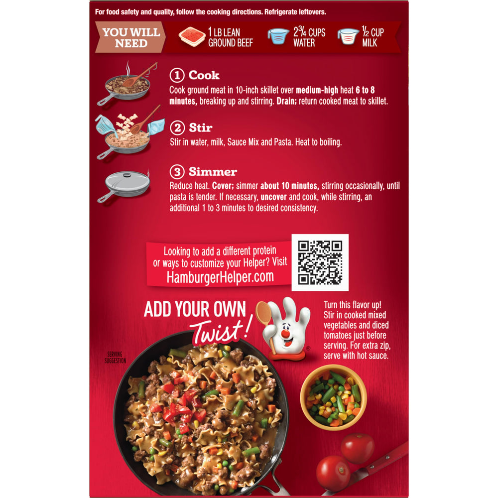 Hamburger Helper seasoning close-up highlighting real herbs and spices