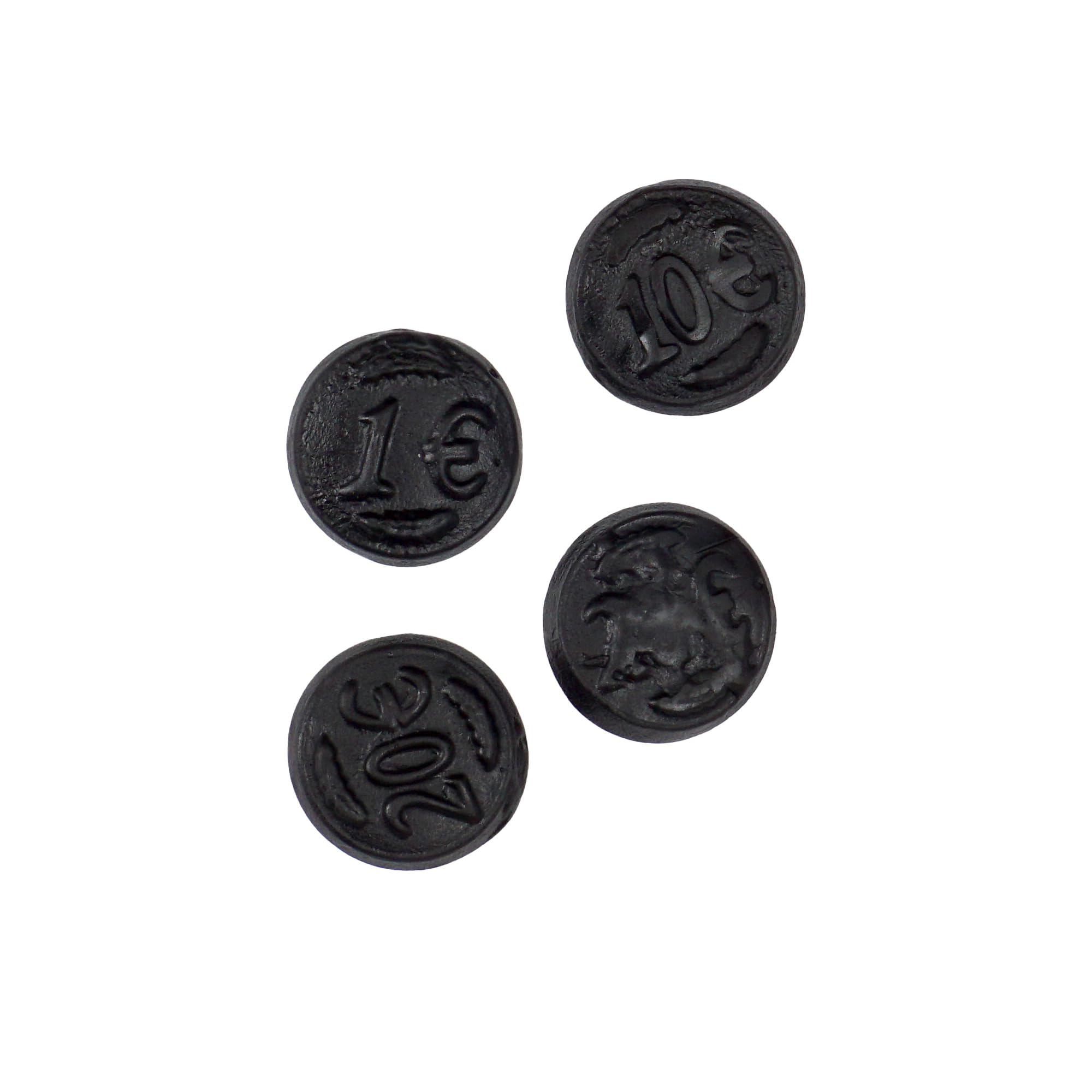THE HAMPTON CANDY COMPANY licorice coins in a bowl for serving, convenient snack presentation