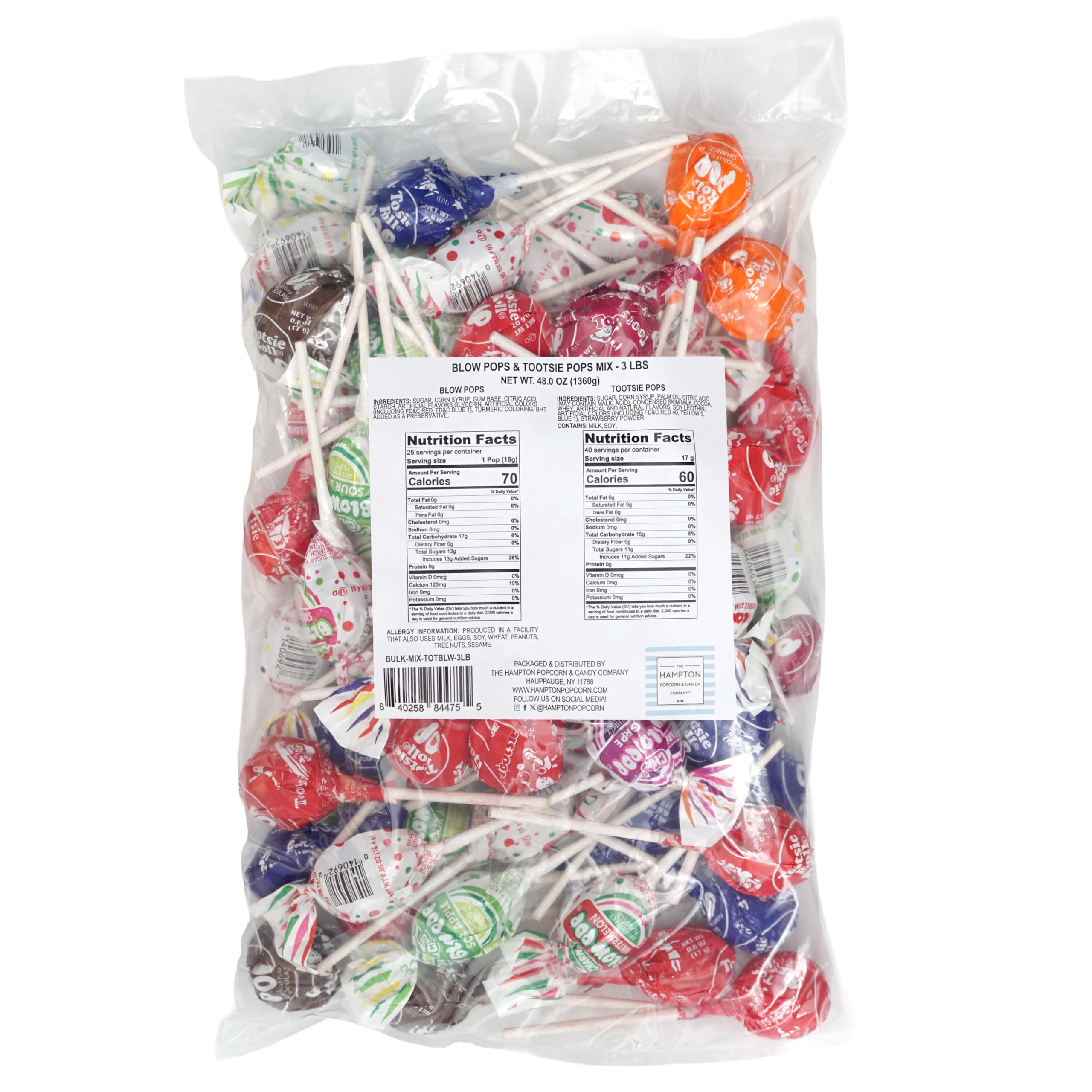 THE HAMPTON CANDY COMPANY close-up of a Tootsie Pop center revealing chewy texture and appeal