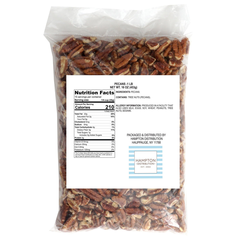Hampton Distribution closeup of pecan pieces texture and consistent size