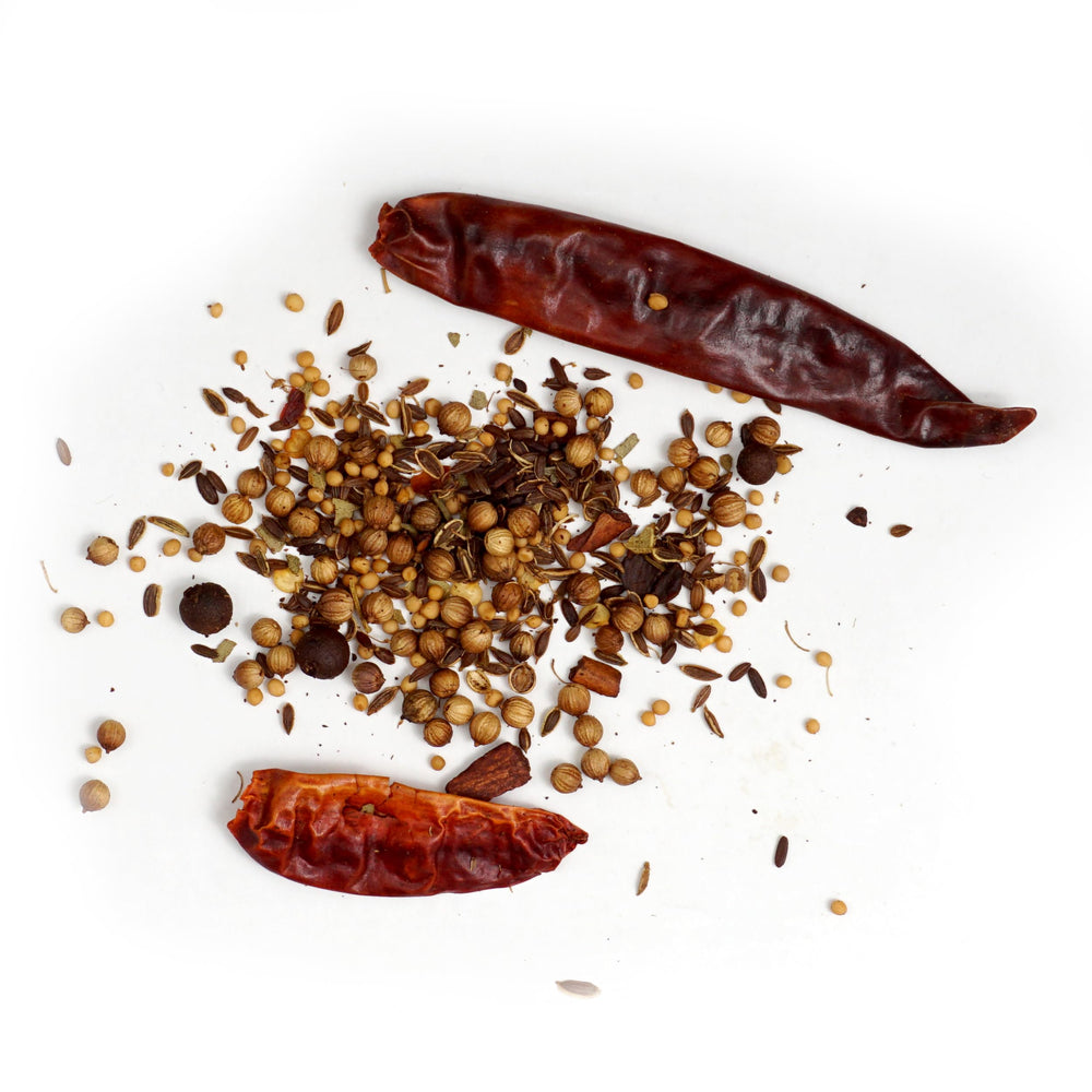 Hampton Distribution pickling spice sprinkled on roasted vegetables for enhanced savory flavor