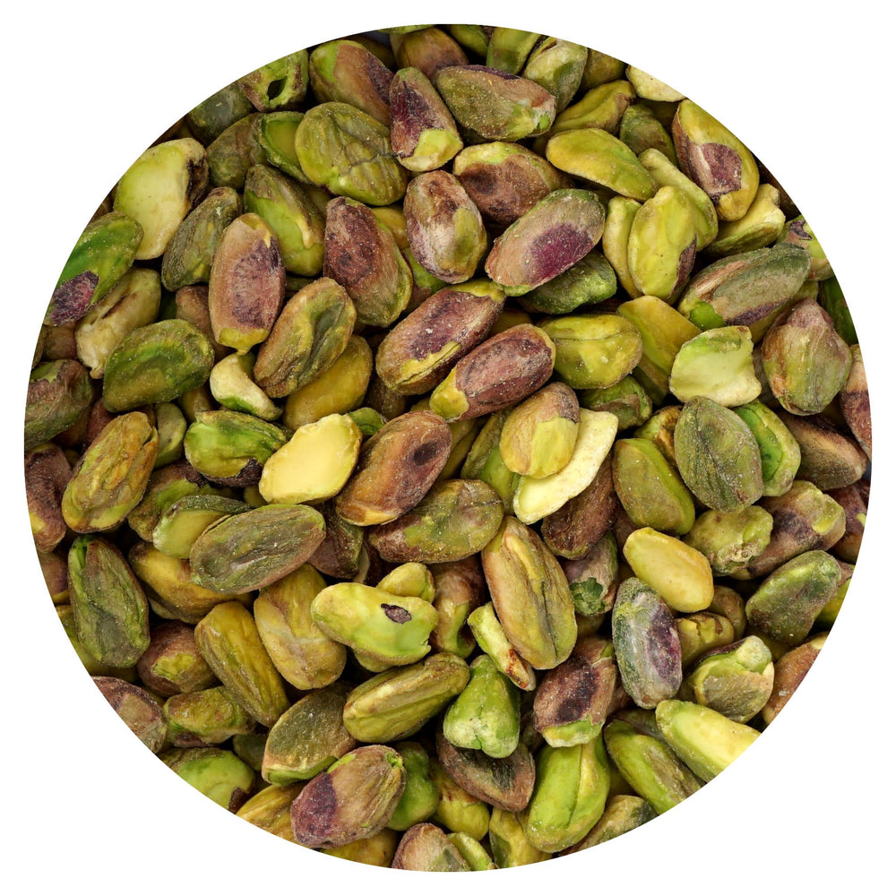 Hampton Distribution front packaging showing 2 lb pistachios and clear bag benefit freshness