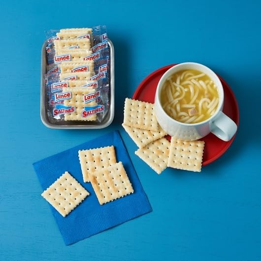 Hampton Distribution opened single-serve packet showing two crackers ready to eat