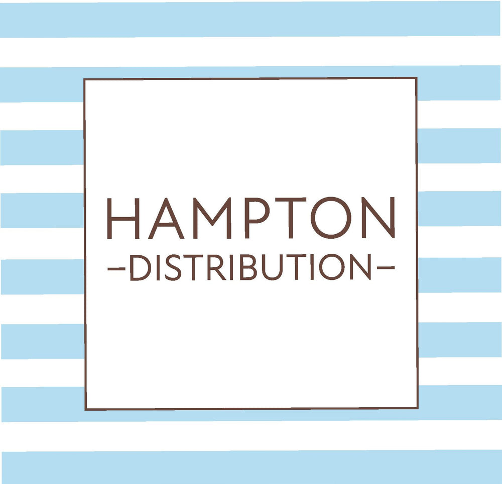 Hampton Distribution tin beside a teaspoon showing 1 oz scale for portioning benefit