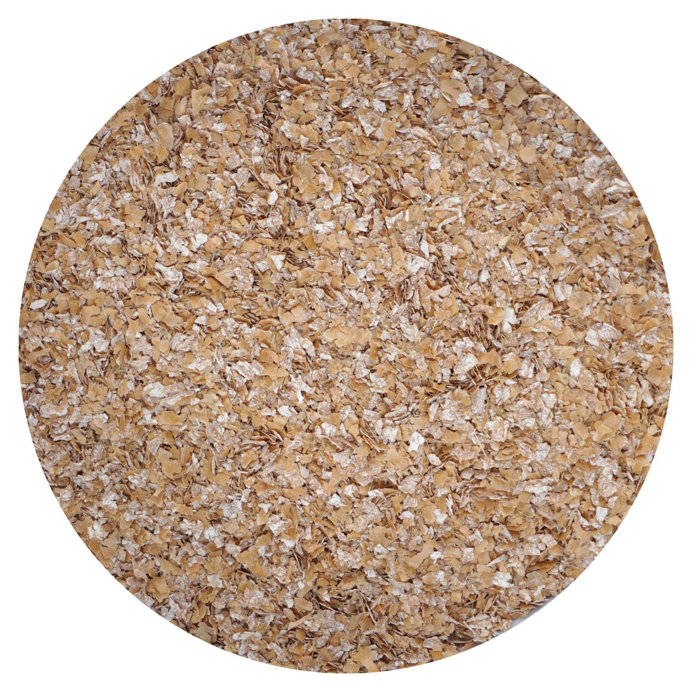 Hampton Distribution front packaging of 5 lb wheat baker's bran showing product label and weight benefits