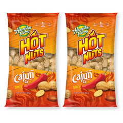 Hampton Farms front packaging showing 10 oz Cajun peanuts, bold snack flavor