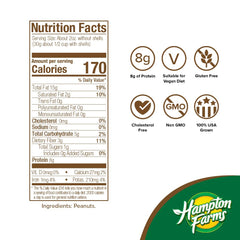 Hampton Farms close-up of jumbo in-shell peanuts highlighting texture and size
