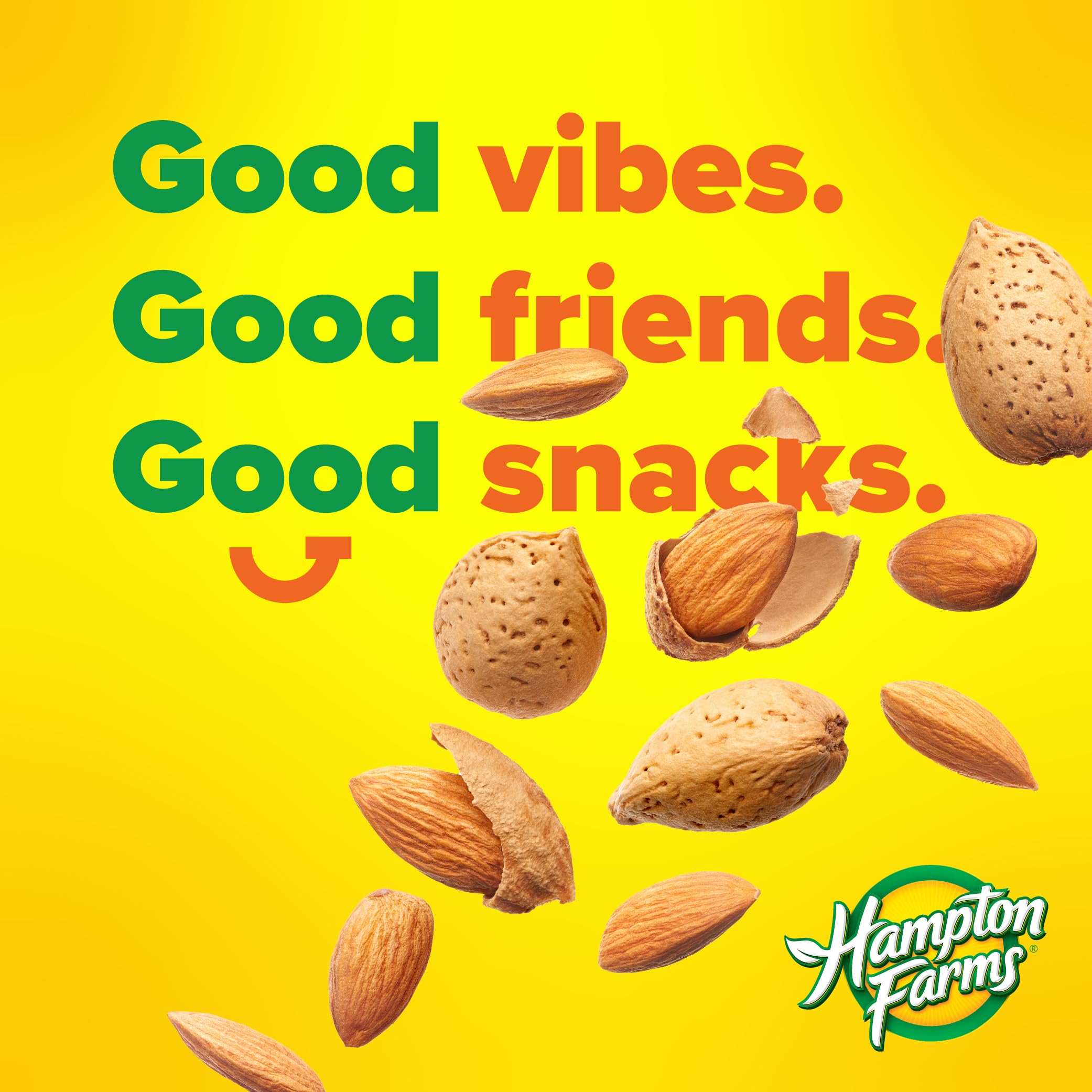 Hampton Farms peanuts next to a measuring cup showing large-kernel size benefit