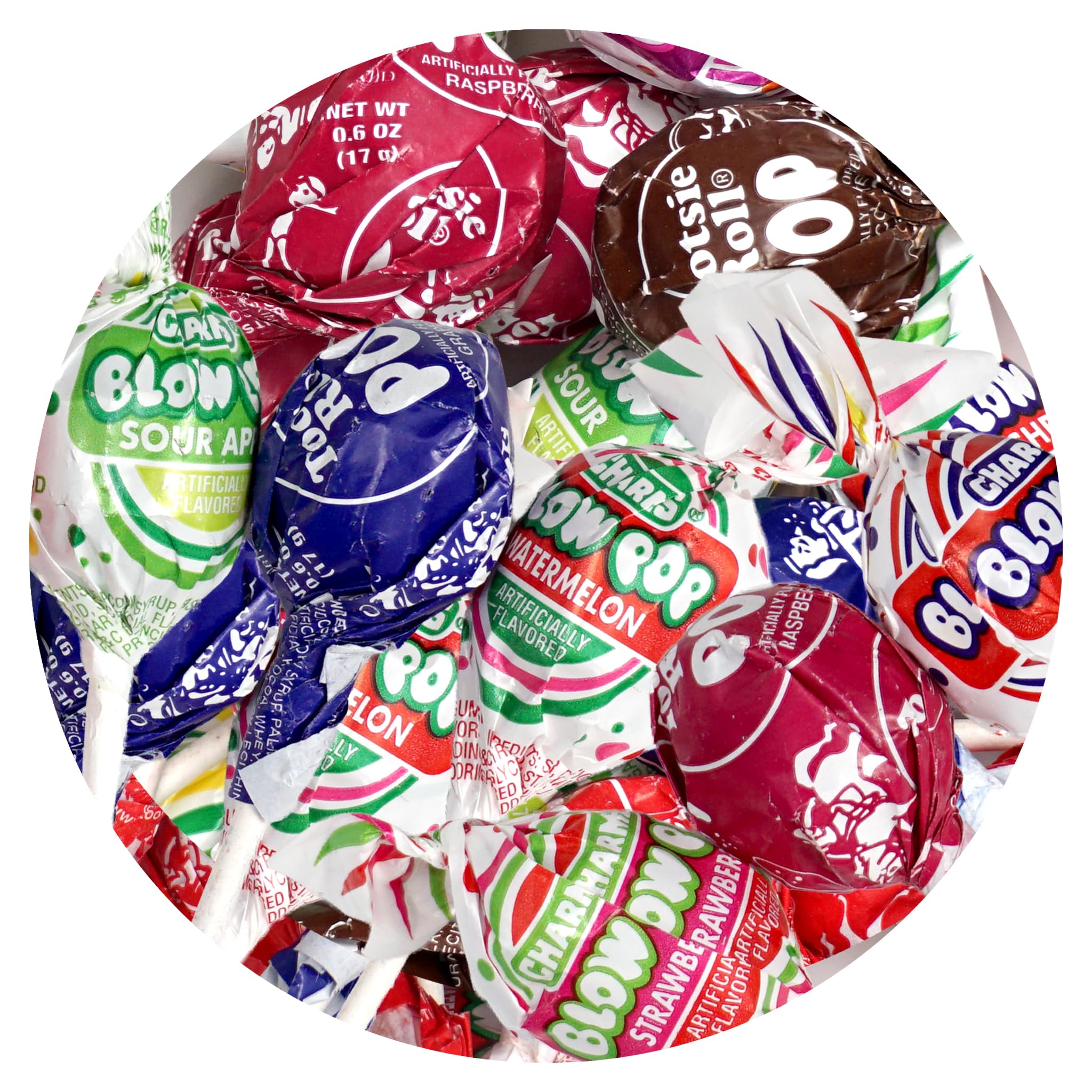 THE HAMPTON CANDY COMPANY front bag shot showing mixed lollipops and packaging benefits