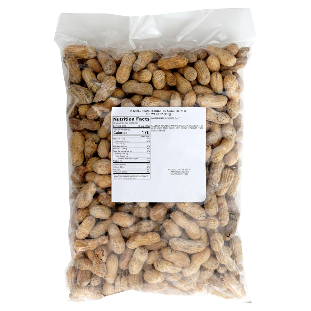 Hampton Distribution close-up of peanut shell texture, showing roast color and crunchy appeal