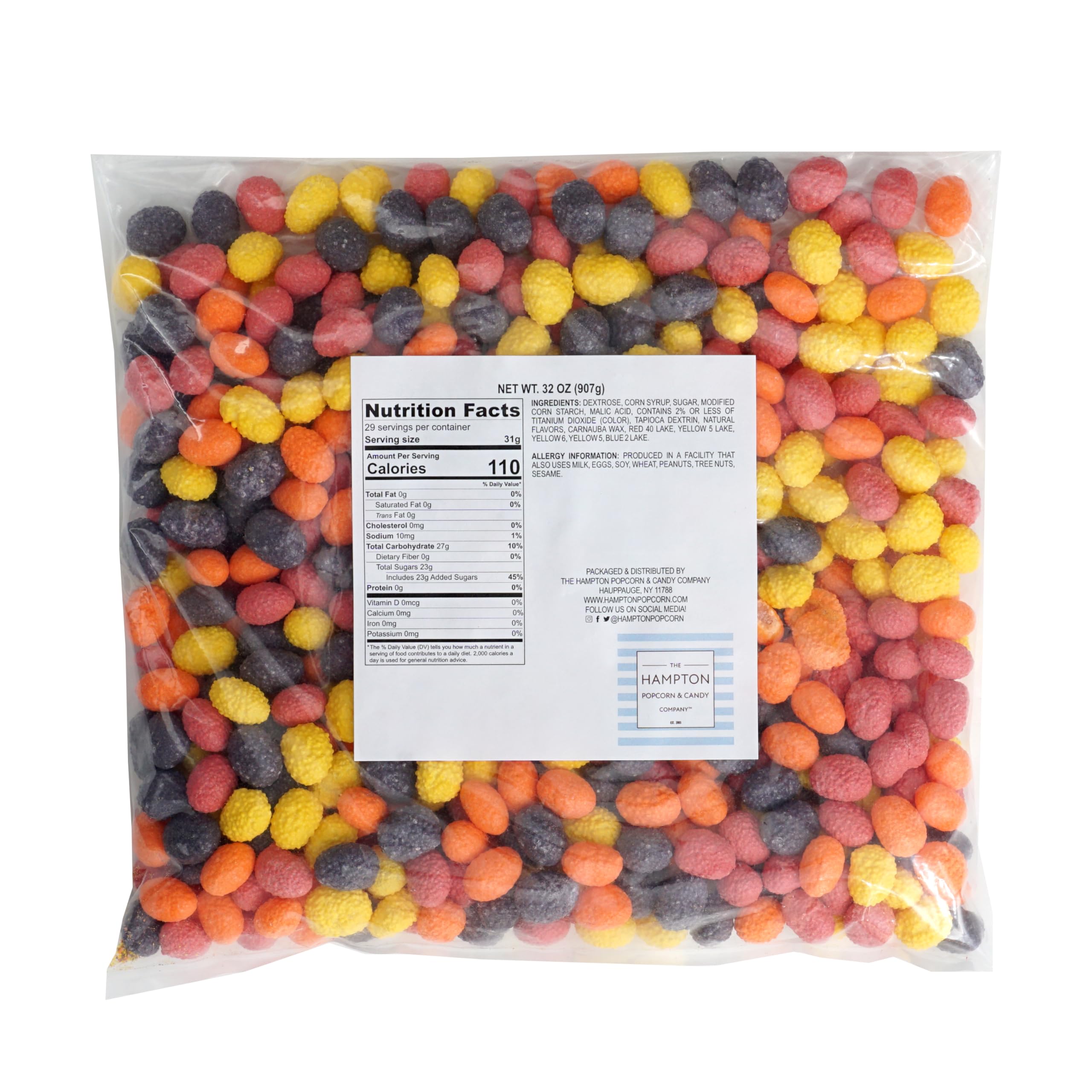 Close-up of candy shell and chewy center by The Hampton Popcorn Company — clear texture contrast