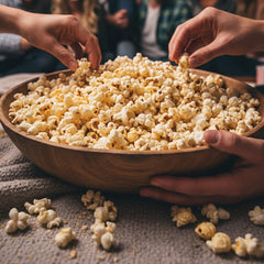 popcorn machine in action with The Hampton Popcorn Company kernels showing consistent popping for concession use