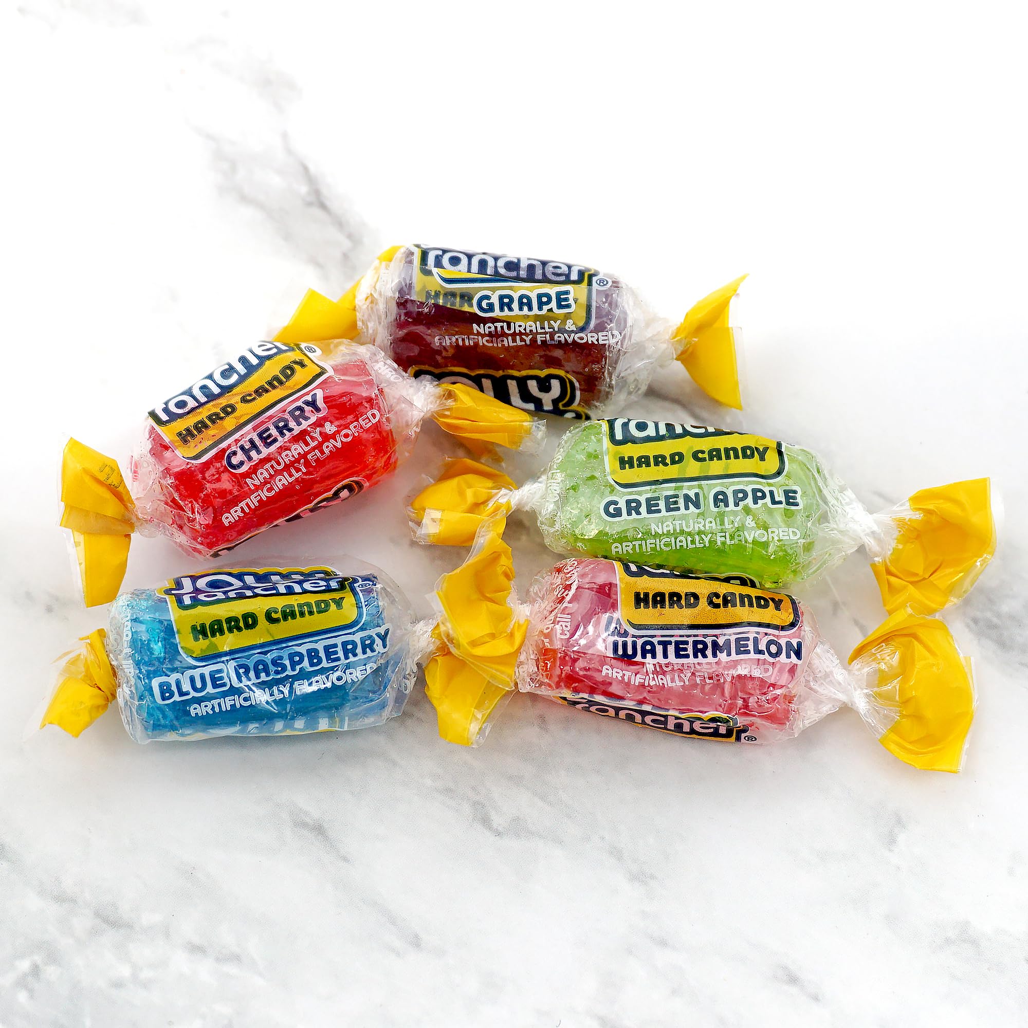 The Hampton Popcorn Company close-up of individually wrapped Jolly Ranchers, hygienic single-serve benefit