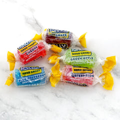 The Hampton Popcorn Company close-up of individually wrapped Jolly Ranchers, hygienic single-serve benefit