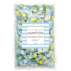 The Hampton Popcorn Company Lemonheads individually wrapped close-up highlighting freshness