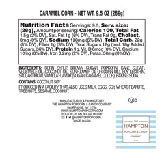 The Hampton Popcorn Company open resealable bag top view showing easy access benefit