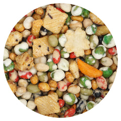 Hampton Distribution wasabi nut mix front packaging shows bold branding and bag size benefit