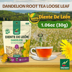 Hanan close-up of dried dandelion leaves and flowers highlighting natural texture and aroma