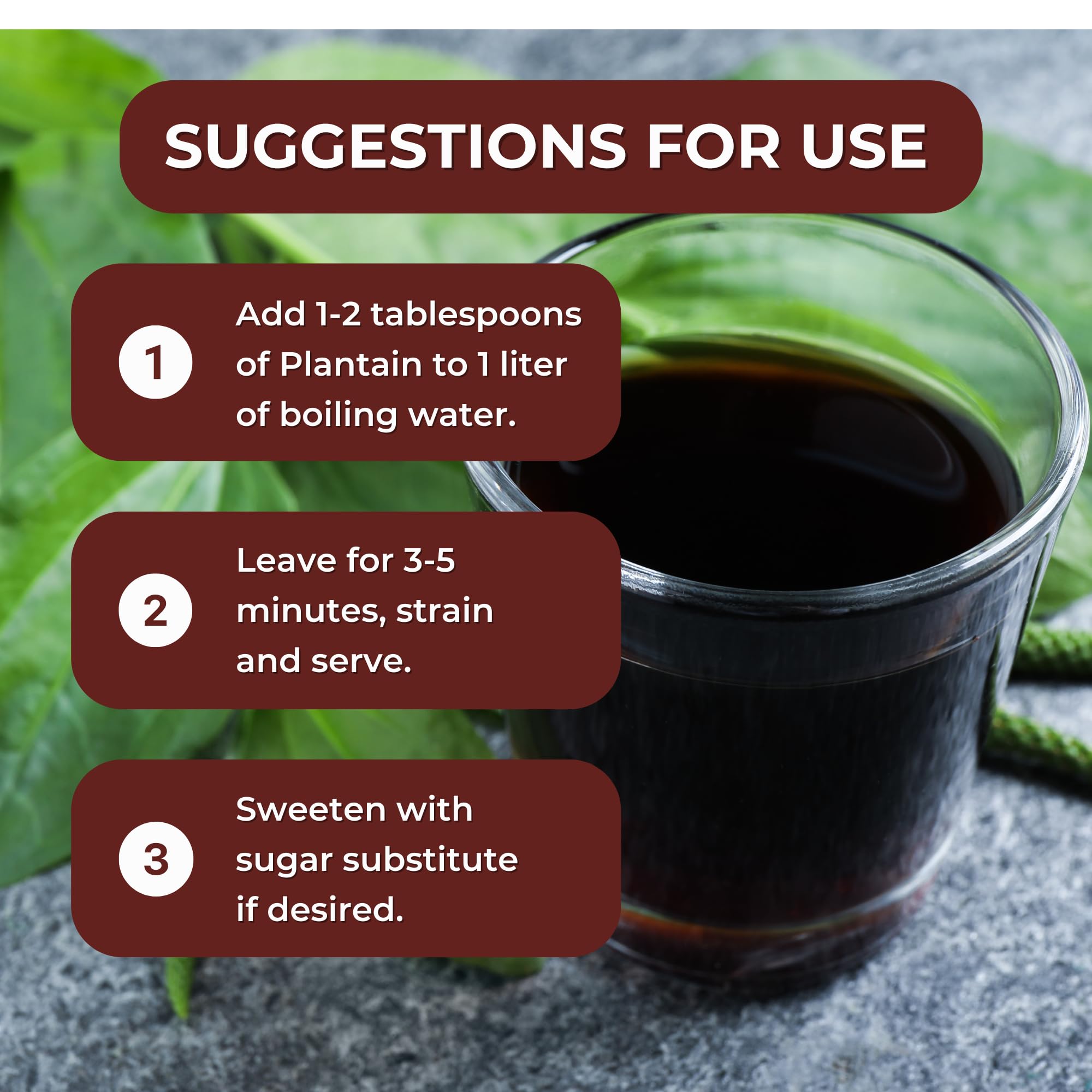 Hanan Llanten brewed tea in cup demonstrating mild herbal infusion
