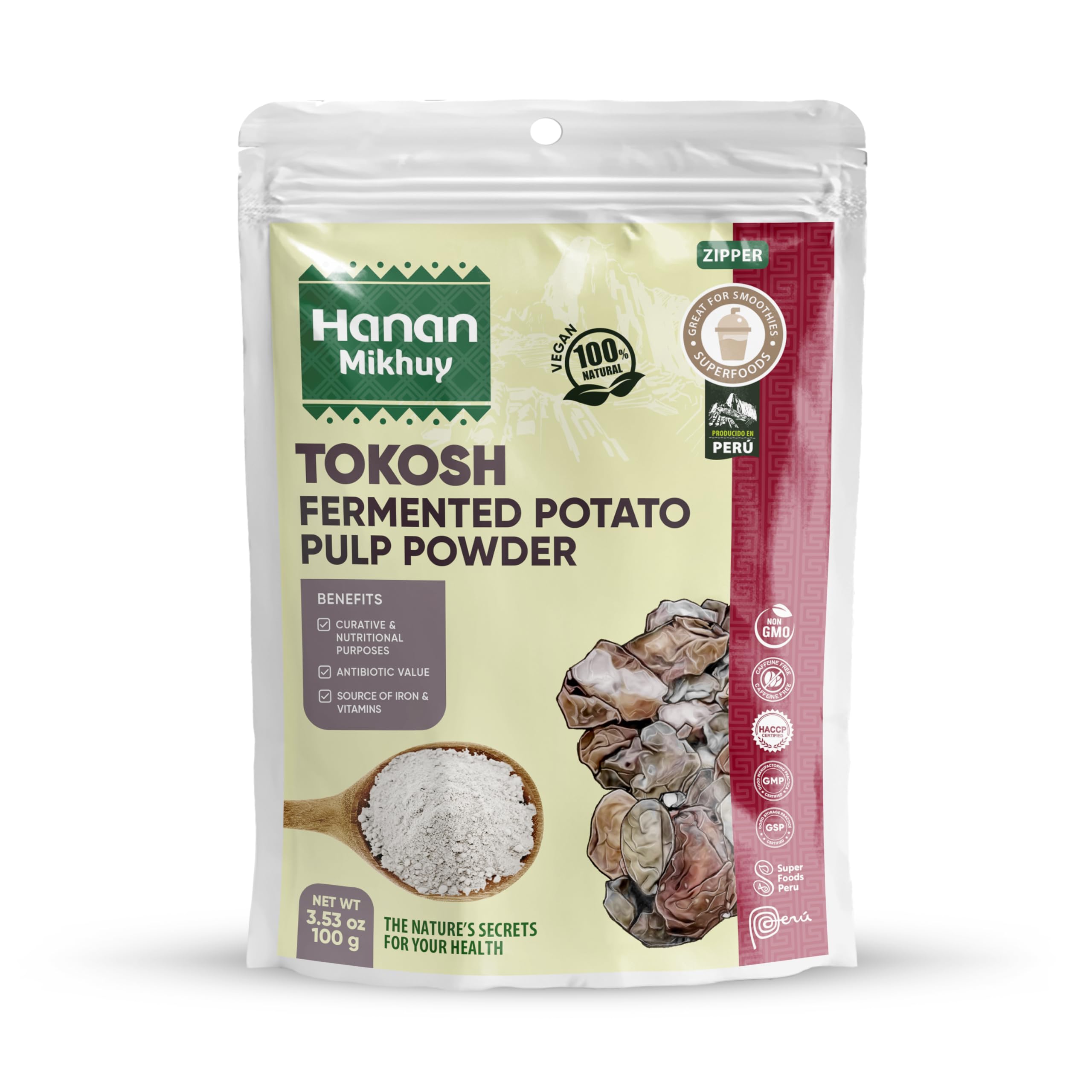 HANAN MIKHUY front packaging showing Tokosh powder and benefits