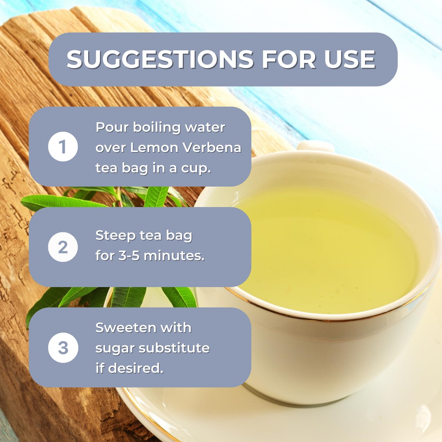 HANAN PERUVIAN SECRETS dried lemon verbena leaves texture close-up, preserves aroma and natural flavor