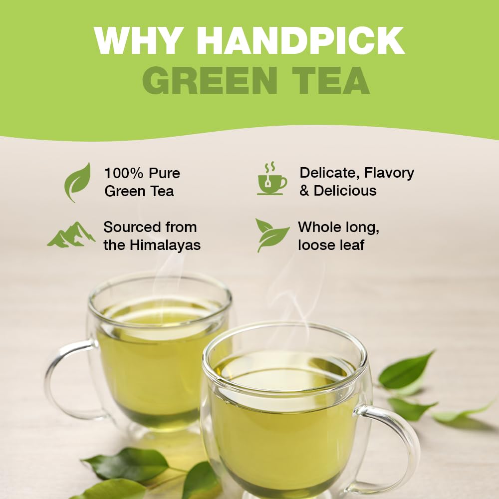 HANDPICK brewed cup with steam indicating fresh, delicate flavor and pleasant aroma