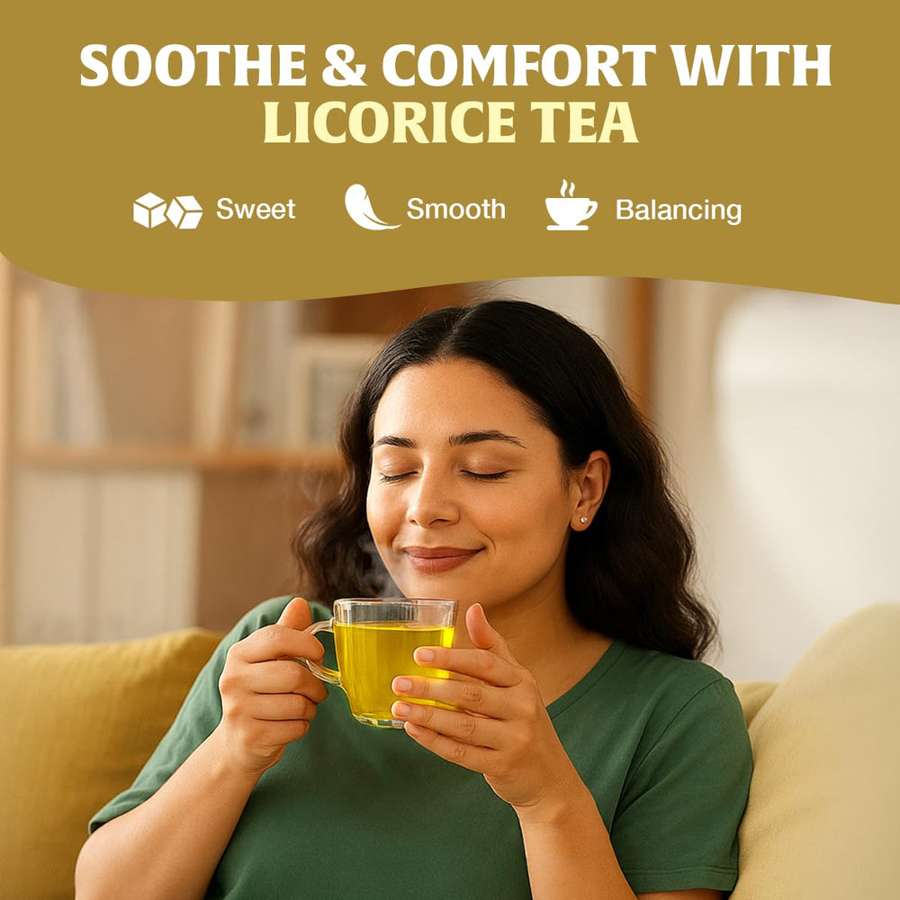 HANDPICK brewed steaming cup of tea showcasing warm flavor and caffeine-free relaxation