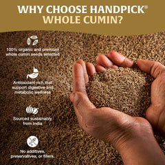 HANDPICK label detail with origin and non-GMO info for trust benefit