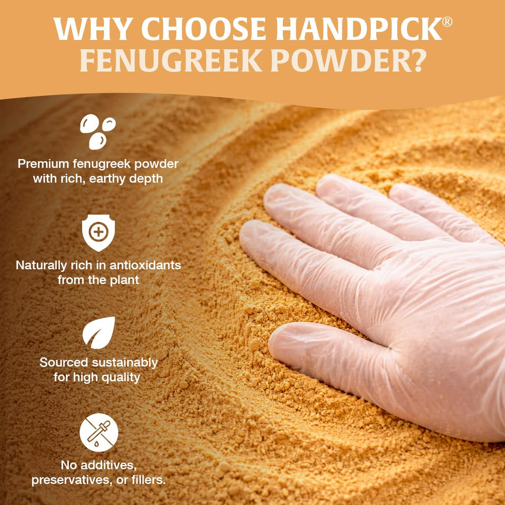 HANDPICK powder in spoon measuring one tablespoon for consistent seasoning