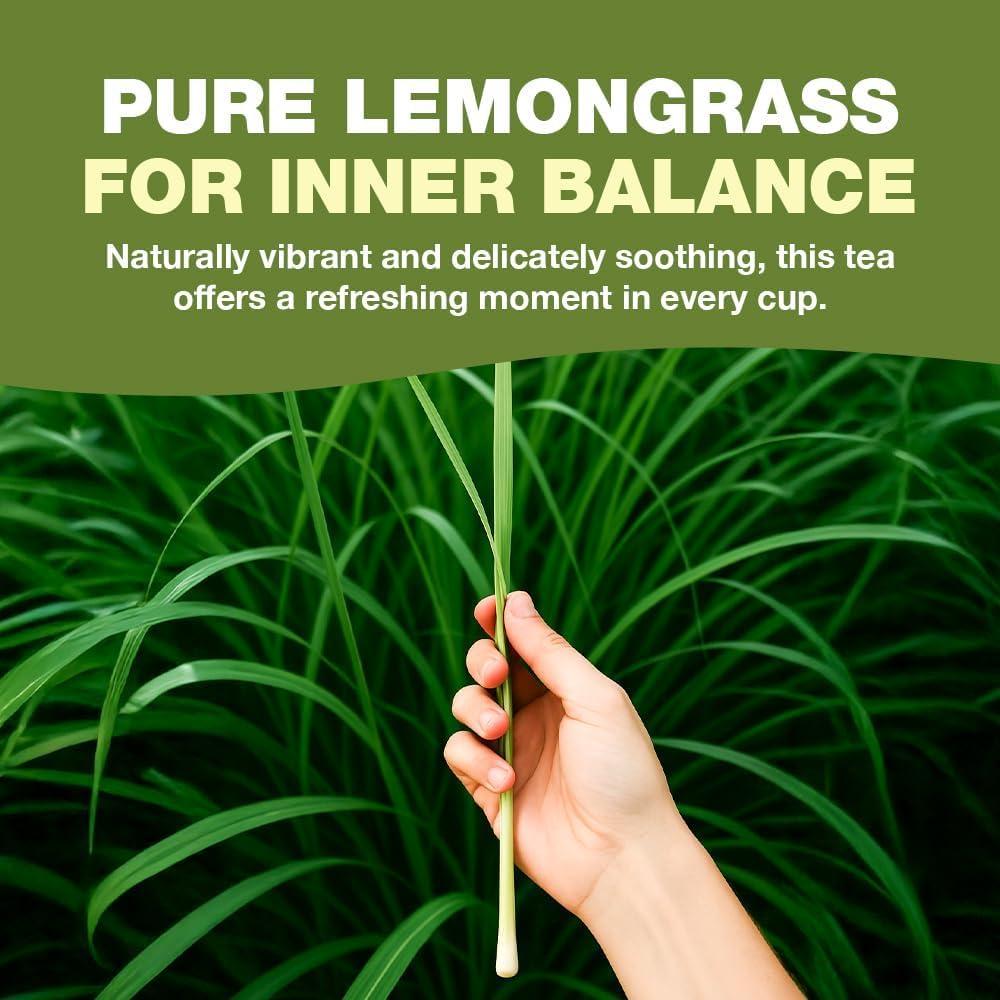 HANDPICK loose dried lemongrass leaves showing raw botanicals and fresh citrus aroma