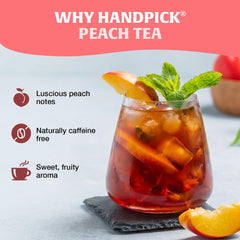 HANDPICK loose blend top view with peach pieces and hibiscus showing natural ingredients benefit