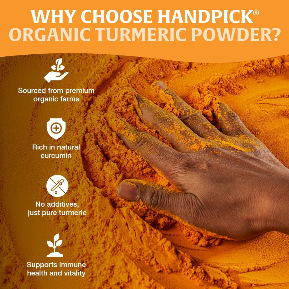 HANDPICK product label detail showing origin and gluten-free info for ingredient transparency