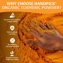 HANDPICK product label detail showing origin and gluten-free info for ingredient transparency
