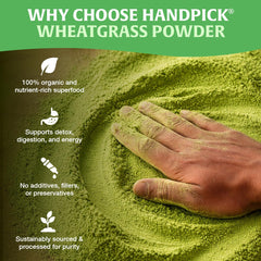 HANDPICK close-up powder texture showing fine grind for smooth mixing