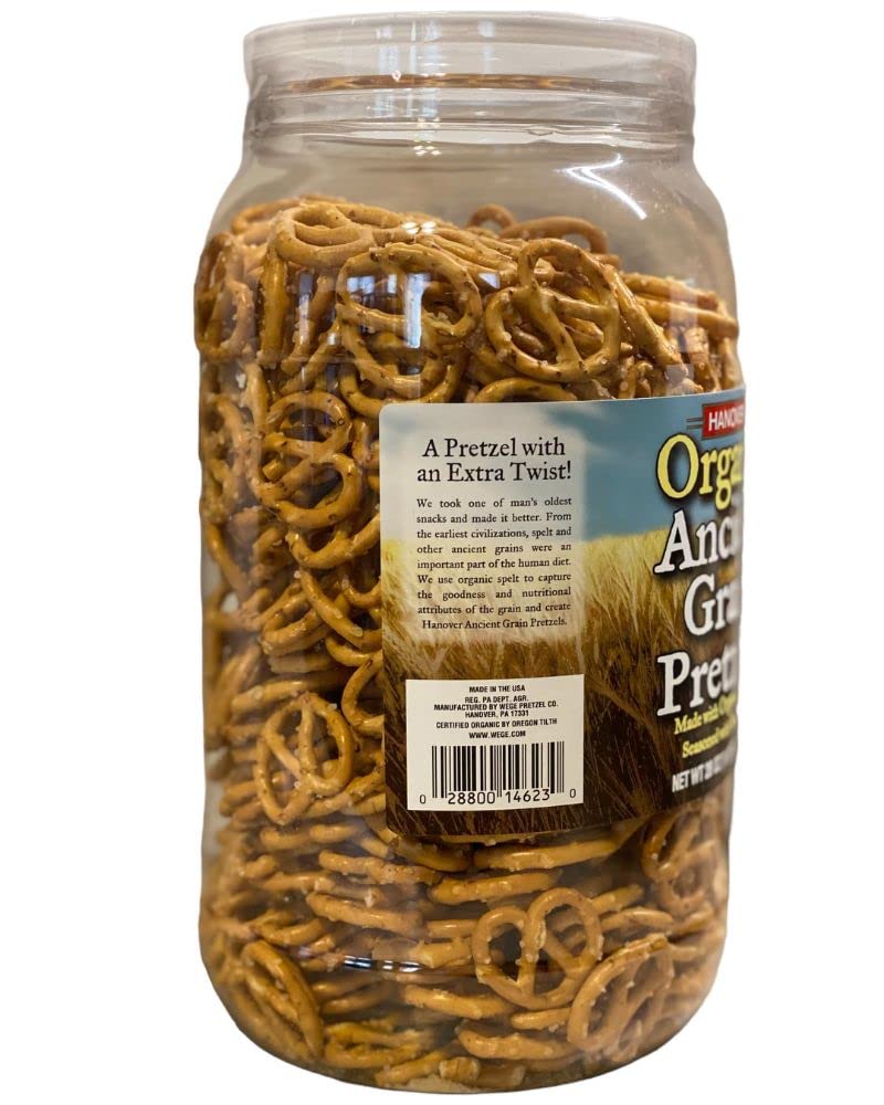 Hanover spelt pretzels close-up of crunchy texture highlighting whole-grain spelt goodness