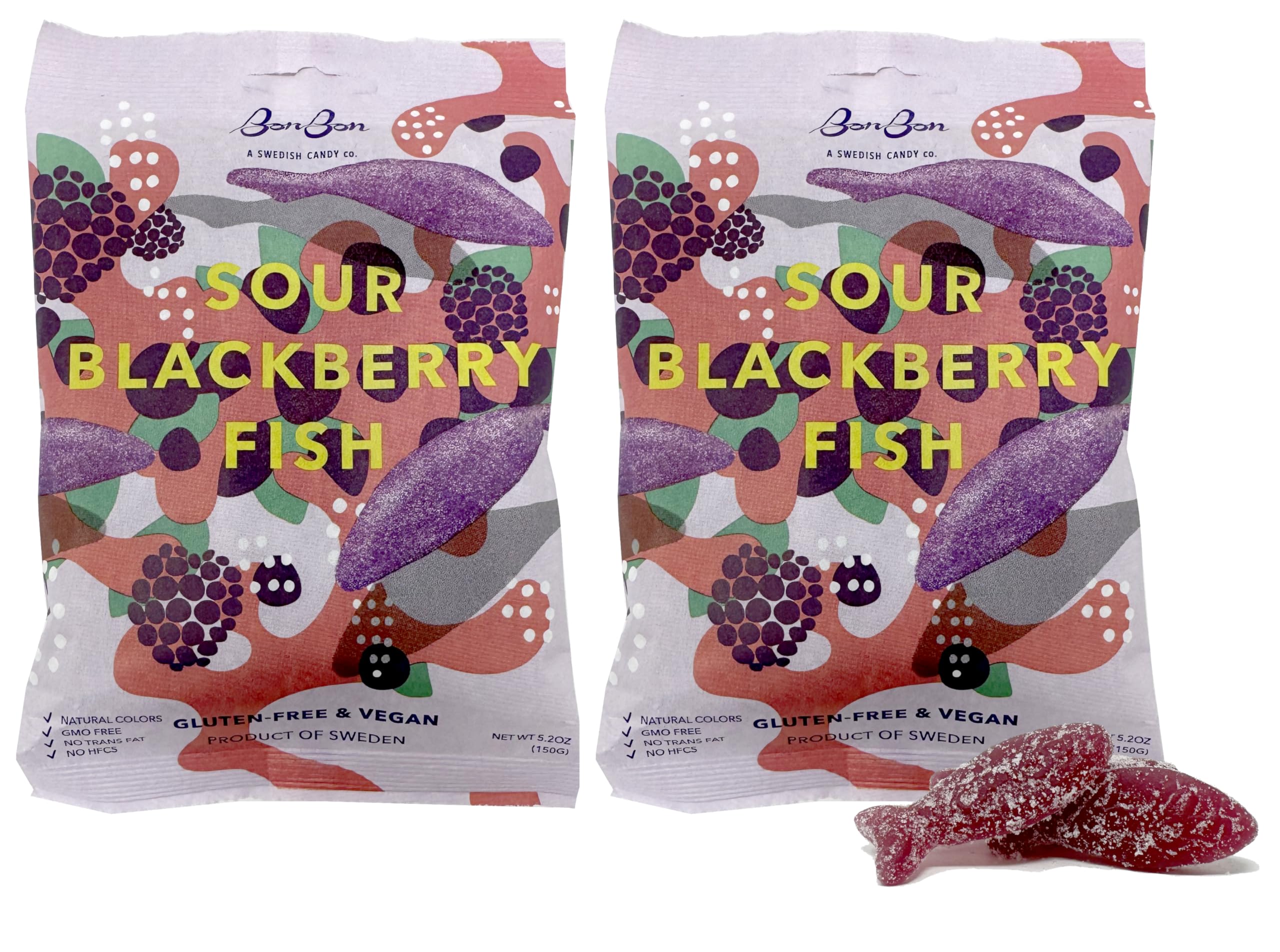 Haoeyz Bon Bon front packaging showing twin 5.2 oz bags and product benefit shareable snack