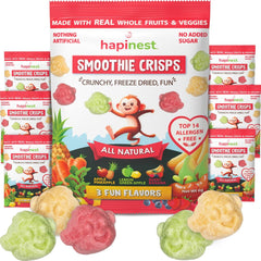 Hapinest front packaging showing 12-count box and colorful branding benefits easy portioning