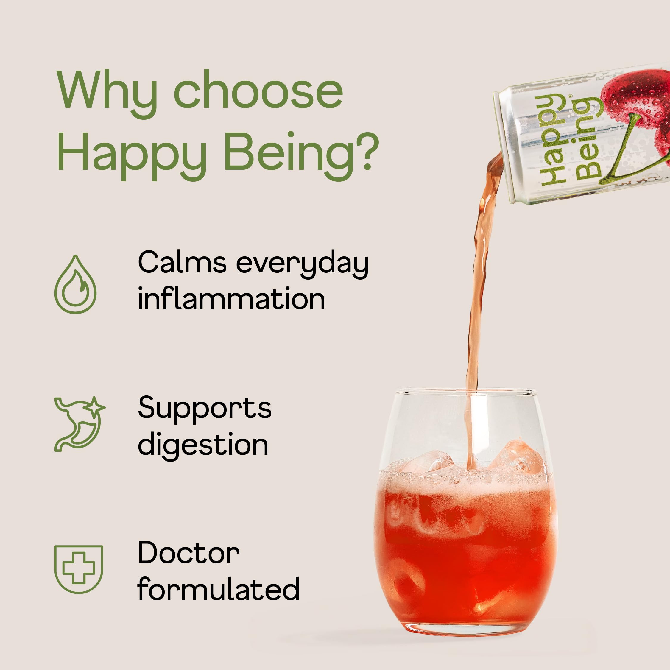 happy being open can pouring into glass, showcasing vibrant color and lively carbonation