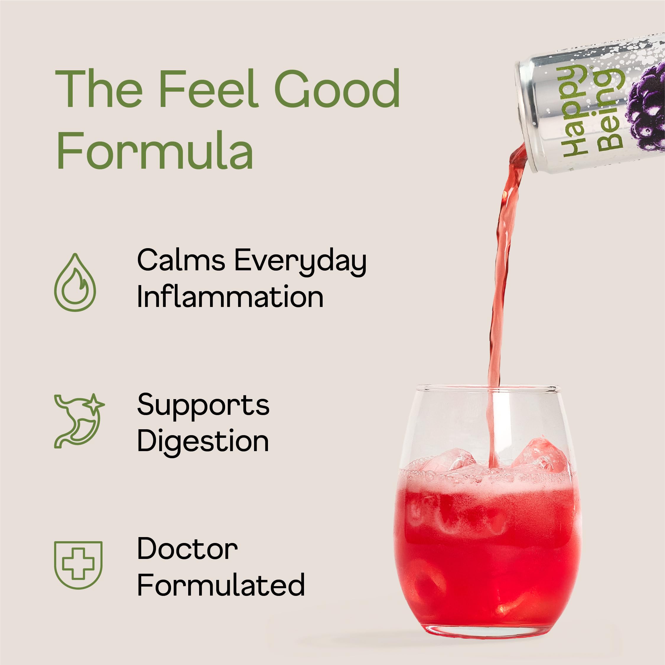 happy being label detail showing ingredients and clean formulation benefit