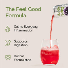 happy being label detail showing ingredients and clean formulation benefit