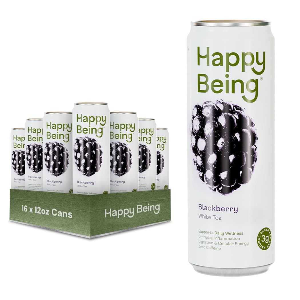 happy being front packaging shows 12oz can and 16-pack for convenient stocking