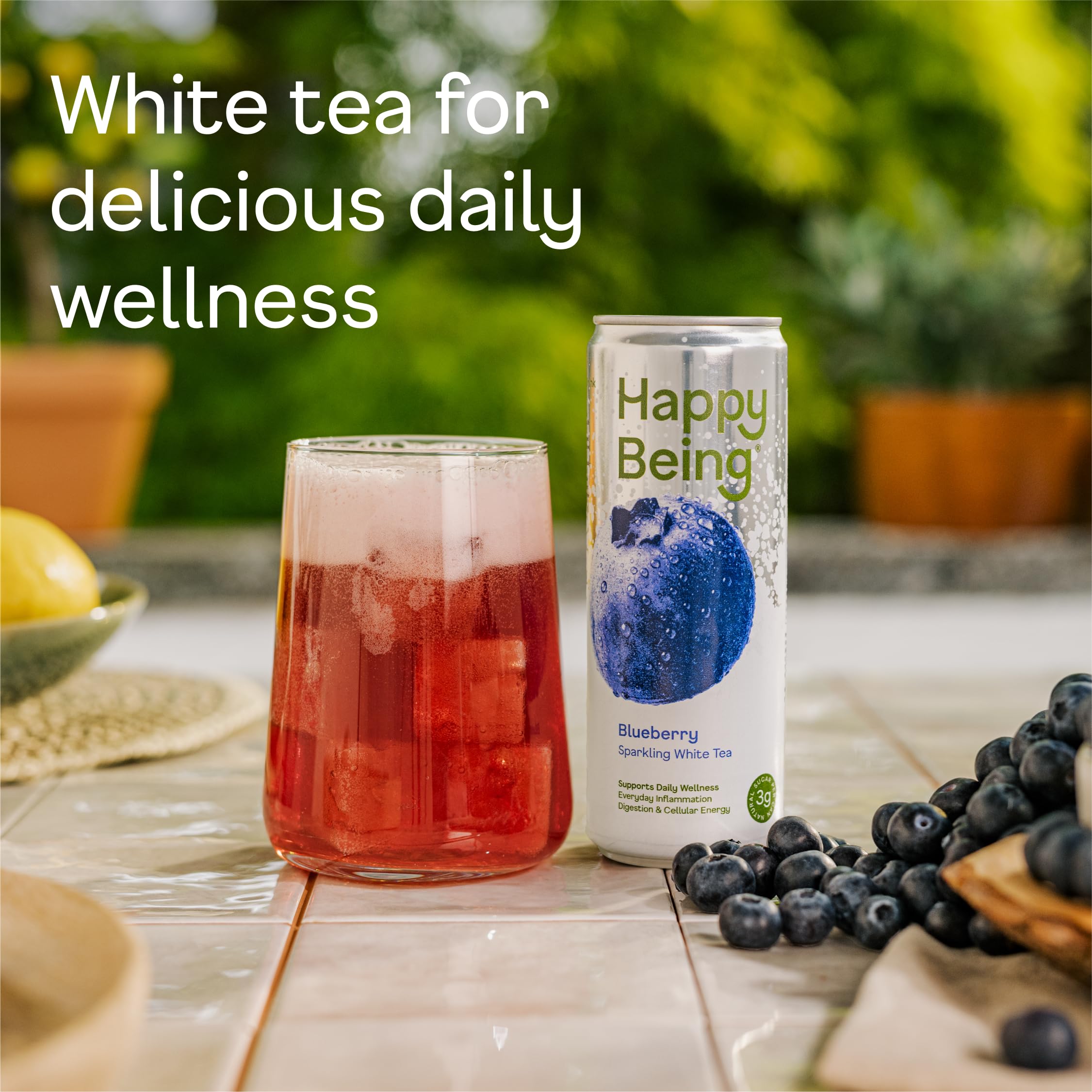 happy being close-up carbonation bubbles highlighting refreshing texture and clean taste
