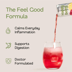 happy being carbonation detail with bubbles on can rim benefit: crisp effervescence visual